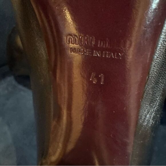 1990s Miu Miu Black High Heels. Size 41 - Picture 7 of 15